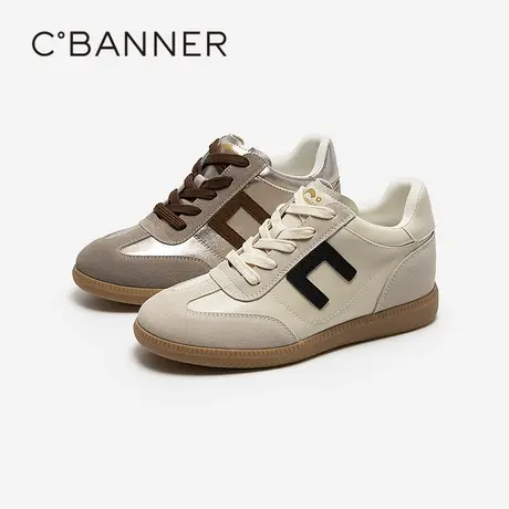 千百度内增高德训鞋女款百搭气质新款舒适复古时尚休闲鞋运动鞋图片