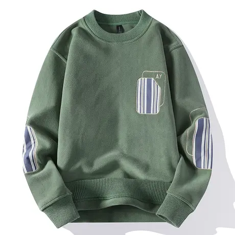 秋冬打底衫男士双面澳粒绒卫衣内搭上衣服加绒加厚保暖长袖t恤男商品大图