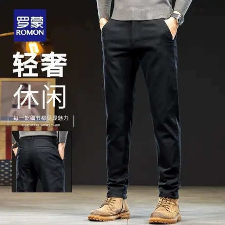 罗蒙秋冬新款休闲裤男士直筒宽松2025百搭商务加绒加厚长裤男N1Z商品大图