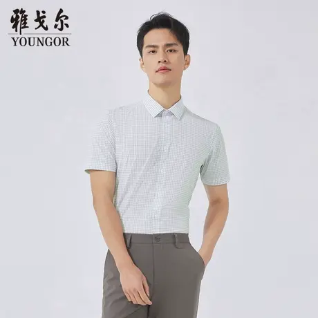 雅戈尔奥莱 商场同款男士短袖衬衫新款官方正品商务休闲短袖衬衫商品大图