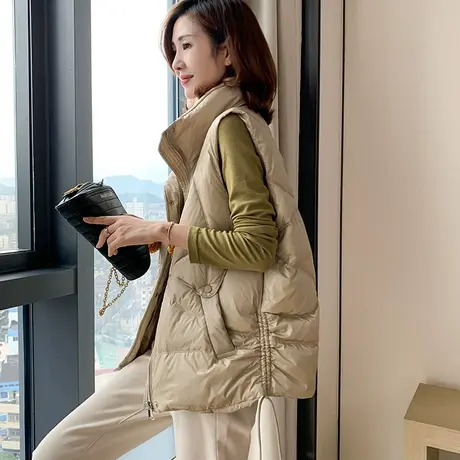 羽绒马甲女轻薄2023年冬新款欧货潮流白鸭绒外穿时尚马夹背心外套图片