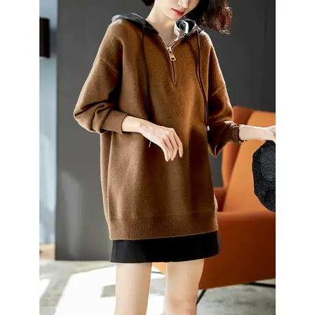 宝诗黎【新品价188元】连帽宽松慵懒毛衣AIR4001商品大图