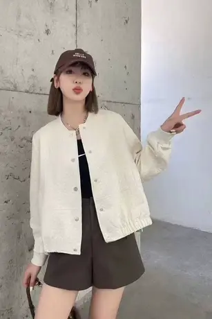 外套女春秋款2023新款休闲夹克宽松百搭高级感短款时尚秋季棒球服商品大图