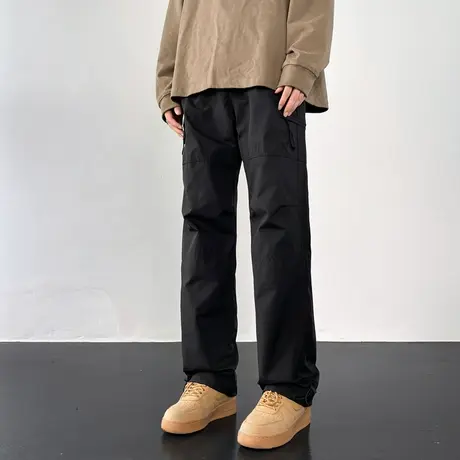 美式冲锋裤男春秋季户外运动防水登山裤宽松休闲大码工装伞兵裤子商品大图