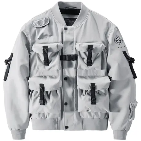 VIP飞行夹克男士春秋潮牌ins机能风炸街外套工装多口袋潮流棒球服商品大图