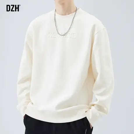 男士美式卫衣男圆领秋季潮牌宽松长袖上衣男款2023新款打底衫外套商品大图