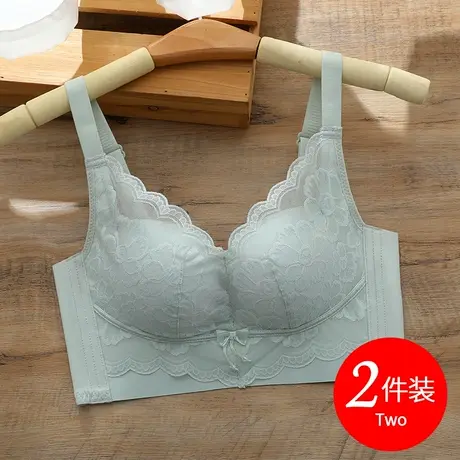 大胸文胸薄款女士内衣聚拢收副乳防下垂上托薄模杯胸罩无钢圈大杯商品大图