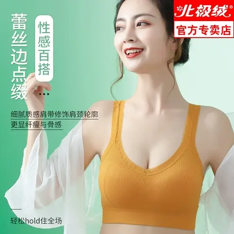 抹胸吊带内衣一体文胸裹胸美背运动防震无钢圈学生外穿无痕背心商品大图