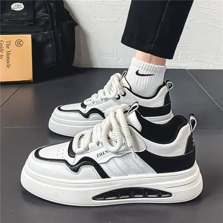 男鞋春秋季潮牌运动休闲板鞋男款小众学生厚底百搭小白鞋2024新款商品大图
