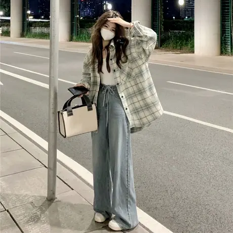 衬衫外套女春季薄款2023年新款宽松美式复古小众设计感长袖上衣潮图片