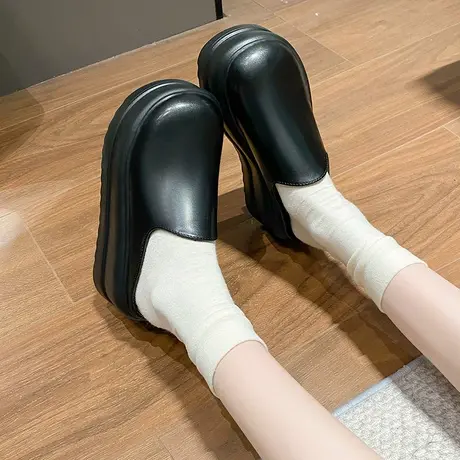 包头拖鞋女2024年春夏季新款小个子厚底增高单鞋轻便通勤半拖鞋潮商品大图