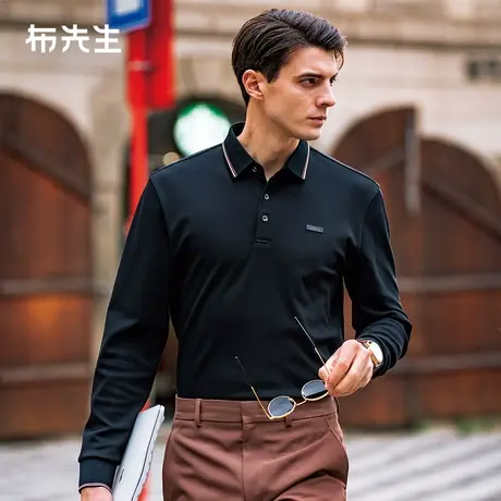 MrBu布先生科技蓄热保暖长袖Polo衫2023秋季专利领男士t恤BT12289商品大图