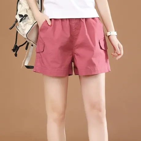 韩潮袭人松紧腰哈伦休闲短裤热裤子女2023夏新款宽松阔腿裤薄图片