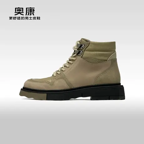 奥康男鞋冬季新款流行时装靴男时尚舒适耐磨百搭靴橡胶底商品大图