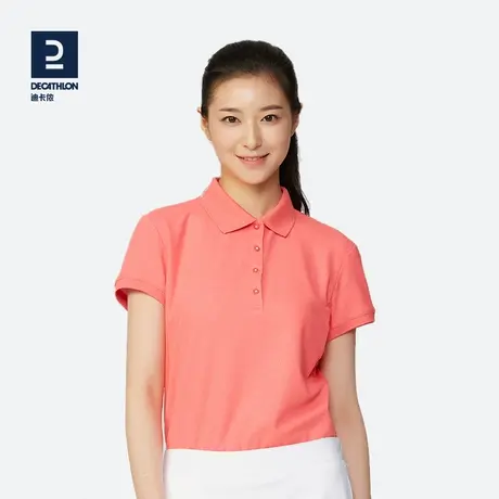 迪卡侬女士polo衫女短袖T恤透气速干半袖夏季户外运动高尔夫TAG2商品大图