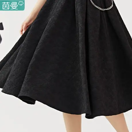 茵曼旗舰店百褶半身裙女2023夏季新款高腰显瘦气质大摆a字伞裙图片