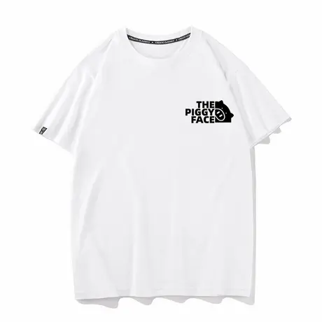 秀洛恶搞潮牌猪面猪脸搞笑衣服情侣装2025夏季新款纯棉短袖T恤男图片