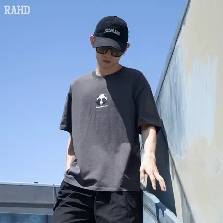 Radiohead短袖t恤男熊猫印花潮牌上衣休闲宽松打底体恤衫简约设计商品大图