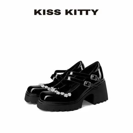 KISSKITTY厚底玛丽珍鞋女25新款春夏配裙子复古日系jk圆头小皮鞋图片