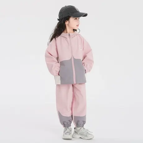 巴布豆男童春款套装2025新款儿童运动外套裤子女孩户外中大童套装商品大图