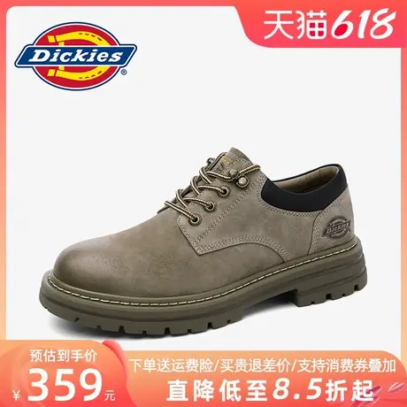 Dickies工装鞋男款2025新款夏季男鞋复古低帮皮鞋男士休闲马丁鞋商品大图