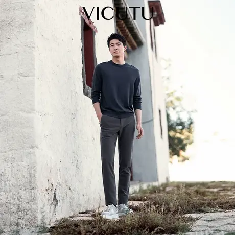 VICUTU/威可多男士休闲裤新款舒暖亲肤裤子商务通勤休闲百搭长裤图片