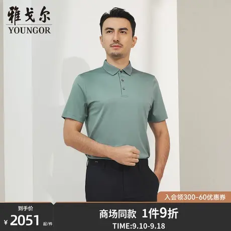 【商场同款】雅戈尔男士短袖T恤夏季新款官方商务POLO衫男S3320商品大图