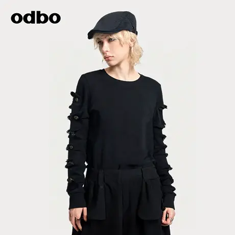 odbo/欧迪比欧针织衫女士秋季2025新款设计感时尚毛衣上衣高级感商品大图