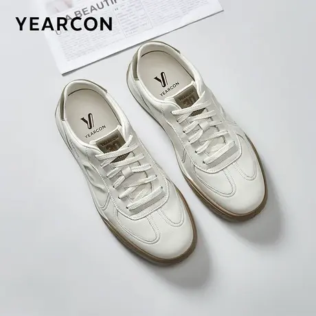 意尔康板鞋男2026春款真皮拼接时尚潮流休闲鞋户外运动软底德训鞋商品大图