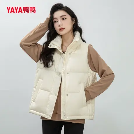【双十一预售】鸭鸭羽绒服马甲女2023年秋冬新短款立领韩版马夹C图片