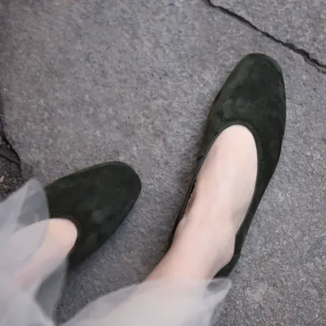 Artmu阿木法式复古奶奶鞋单鞋女平底鞋简约瓢鞋2023新款乐福鞋商品大图