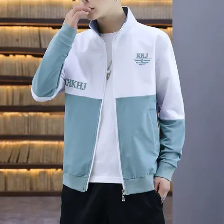 2023新款春秋季卫衣男士开衫潮流立领秋装上衣服宽松休闲夹克外套商品大图