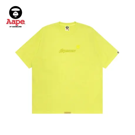Aape旗舰店男装春夏猿人徽章字母刺绣迷彩印花潮流短袖T恤1416XXM图片