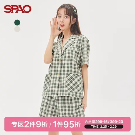 SPAO女士短外套夏季新款休闲西装风夹克SPJKC25S20商品大图