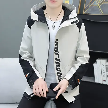 夹克男春秋装薄款上衣中学生秋衣开衫外套春季休闲卫衣外穿男装潮商品大图