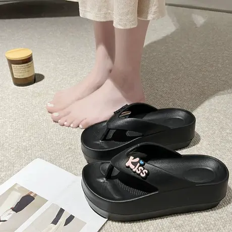 人字拖鞋女夏季外穿时尚2024新款室内家居厚底夹脚凉拖踩屎感防滑商品大图