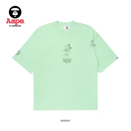 AAPE迪士尼米奇系列男装春夏简约宽松印花短袖T恤9678XXK图片