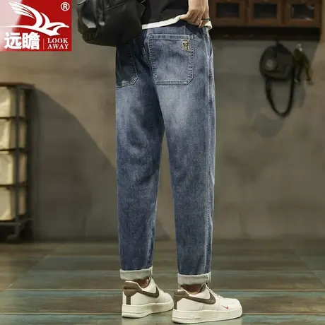 男士牛仔裤男夏季薄款修身小脚裤2023新款男士直筒休闲裤春秋长裤商品大图