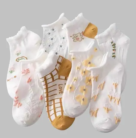 【勿拍】赠品-唐狮短袜ins风百搭3双组合【图案随机】商品大图