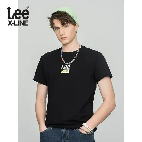 LeeXLINE 22春夏新品标准版多色圆领logo男短袖T恤L410204LE00F图片