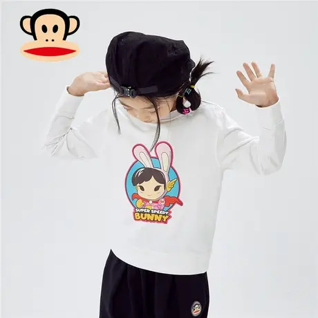 大嘴猴女童卫衣2022秋季新品中大童卡通薄款儿童圆领套头女孩上衣商品大图