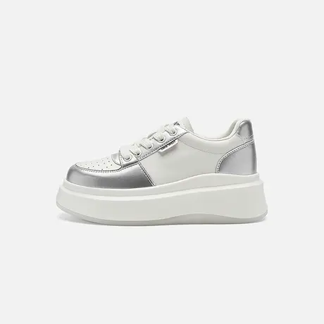 Nine West/玖熙厚底系带休闲鞋女2025春季新款时尚百搭增高板鞋女图片