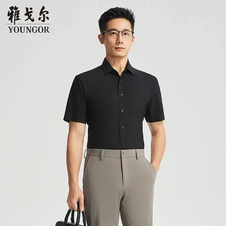 【商场同款】雅戈尔男士短袖衬衫春夏新款官方商务休闲短袖衬衫男图片