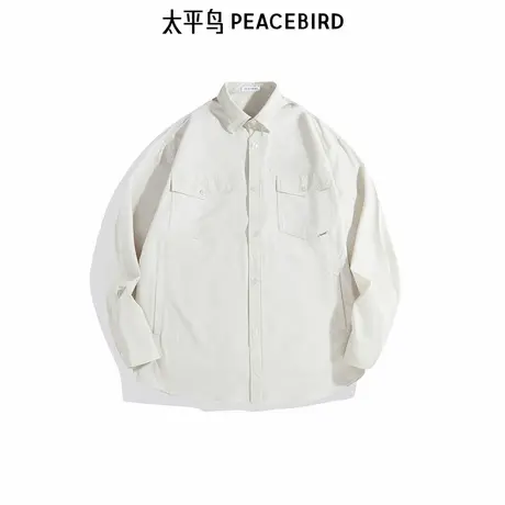 【商场同款】太平鸟男装 工装衬衫2024年秋新款宽松衬衣B2CHE3266图片