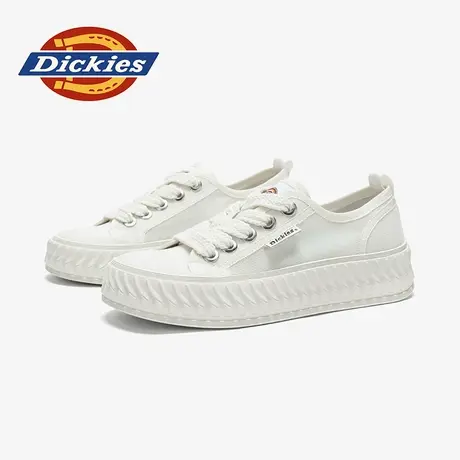 Dickies帆布鞋女鞋2025新款夏季薄款透气女款小白鞋厚底增高鞋子图片