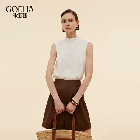 歌莉娅秋季新品提花毛织背心1E9L5B700图片