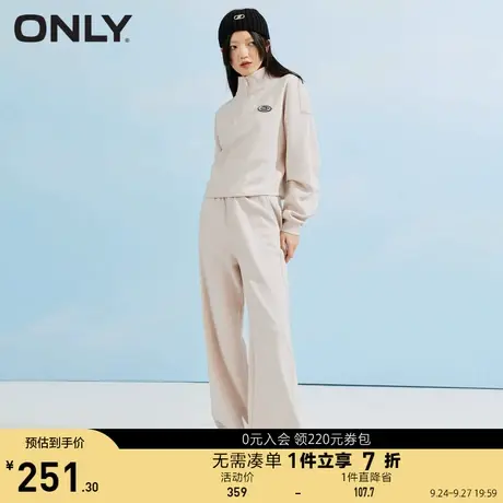 ONLY奥莱夏季 LOGO运动宽松百搭卫衣卫裤套装女商品大图