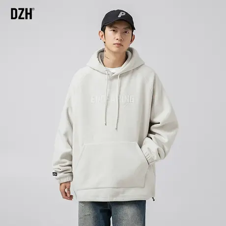 男士秋冬连帽卫衣男潮牌重磅日系摇粒绒套头外套2023新款休闲上衣商品大图