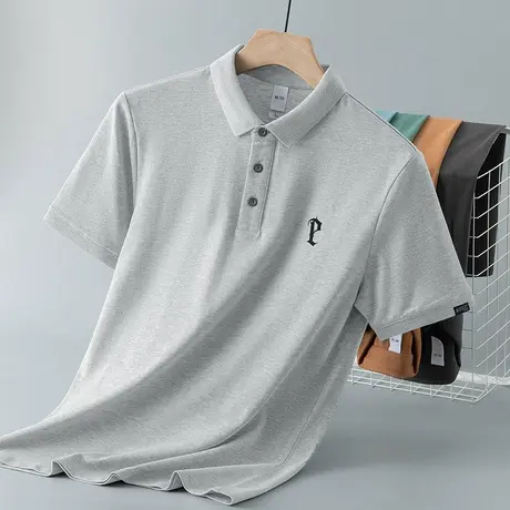 短袖t恤男装2024新款翻领保罗polo衫夏季冰丝凉感半袖上衣服体恤图片