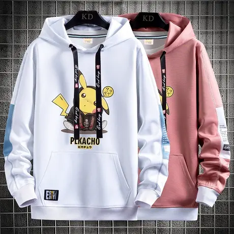 卫衣男春秋季薄款长袖t恤青少年连帽宽松潮牌ins高中学生潮流上衣商品大图